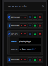 Panel de selección de vectores en CreadorLogos