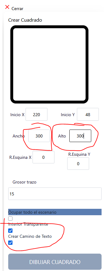 Texto SVG siguiendo el contorno de un cuadrado en CreadorLogos.com
